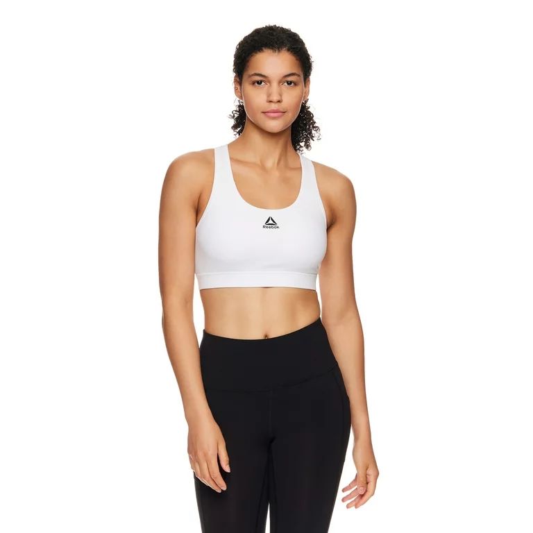 Reebok Women's Stronger Sports Bra with Mesh Panel and Removable Cups, Sizes XS-XXXL | Walmart (US)