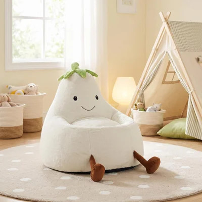 kids Cartoon Eggplant Bean Bag Chair with Washable Cover for Kids Room | Wayfair North America