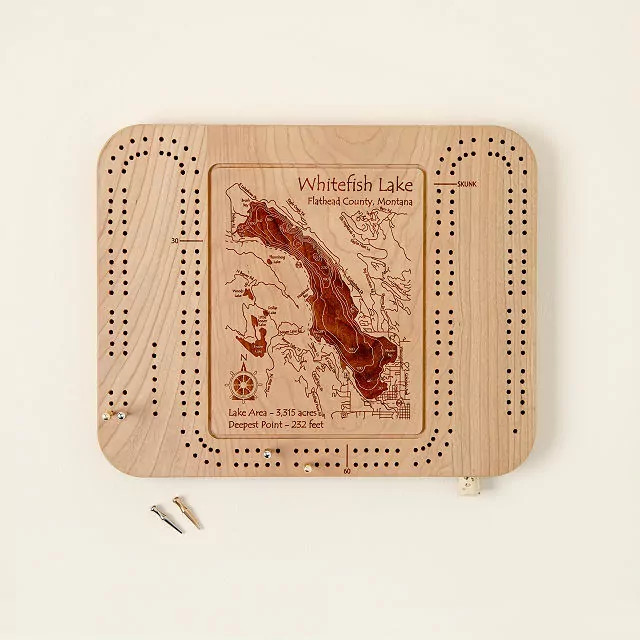 Custom Lake Art Cribbage Board | UncommonGoods