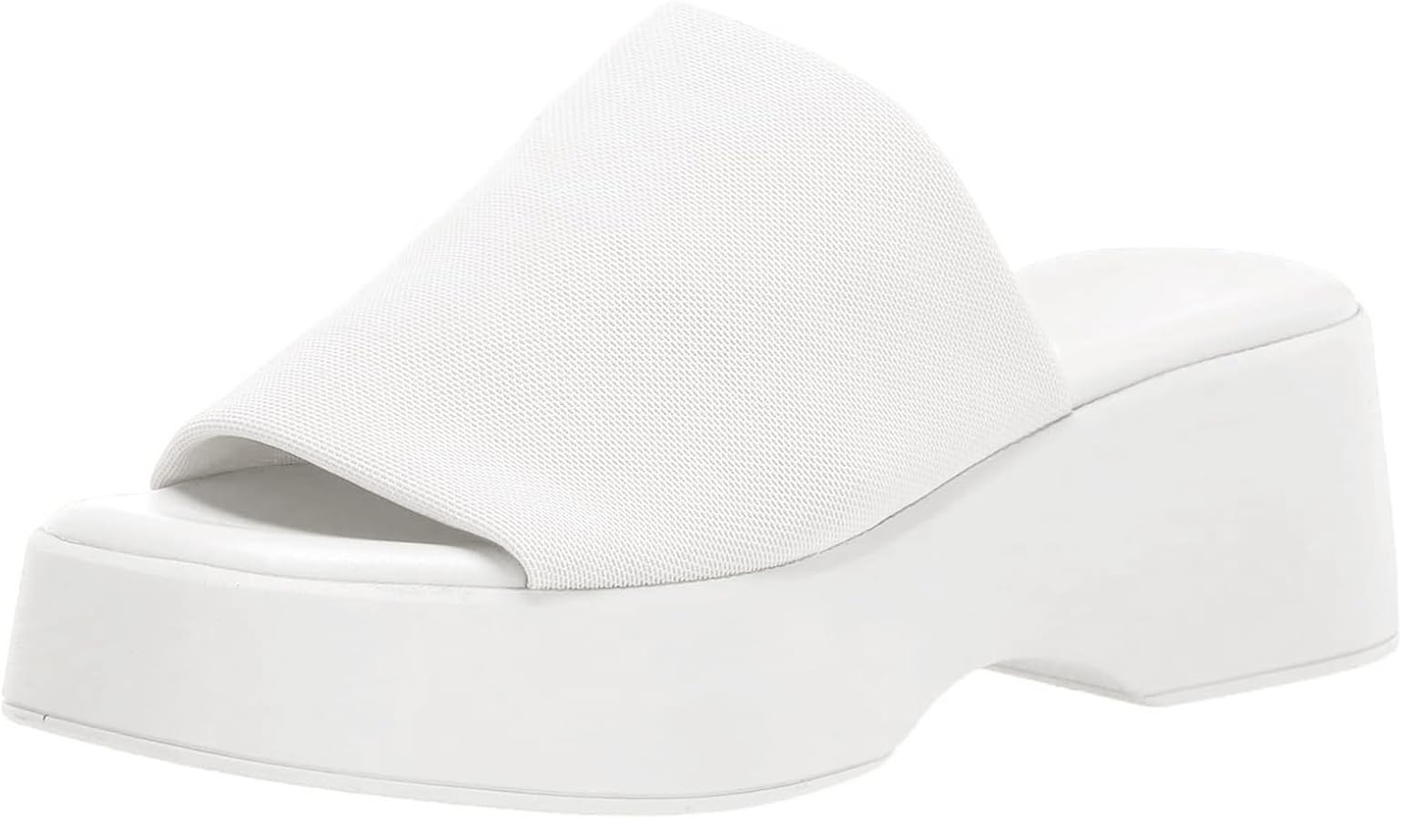 Minshluu Womens Wedge SIides Sandals Platform Open Toe Slip On Elastic Band Wedges Shoes | Amazon (US)