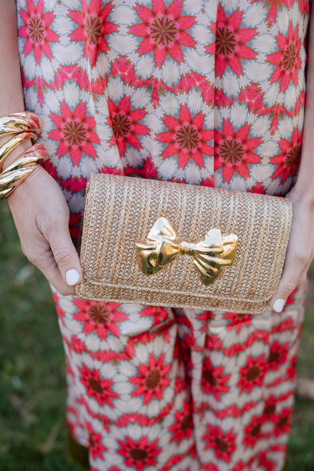Ruby Straw Clutch Handbag - Custom Adornment | Lisi Lerch | Lisi Lerch Inc