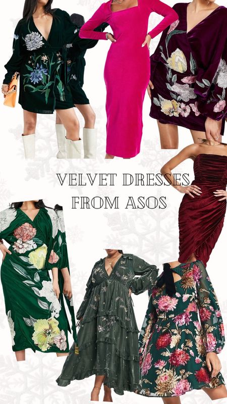 #velvetdresses #asos #christmasdresses #winterweddingdresses