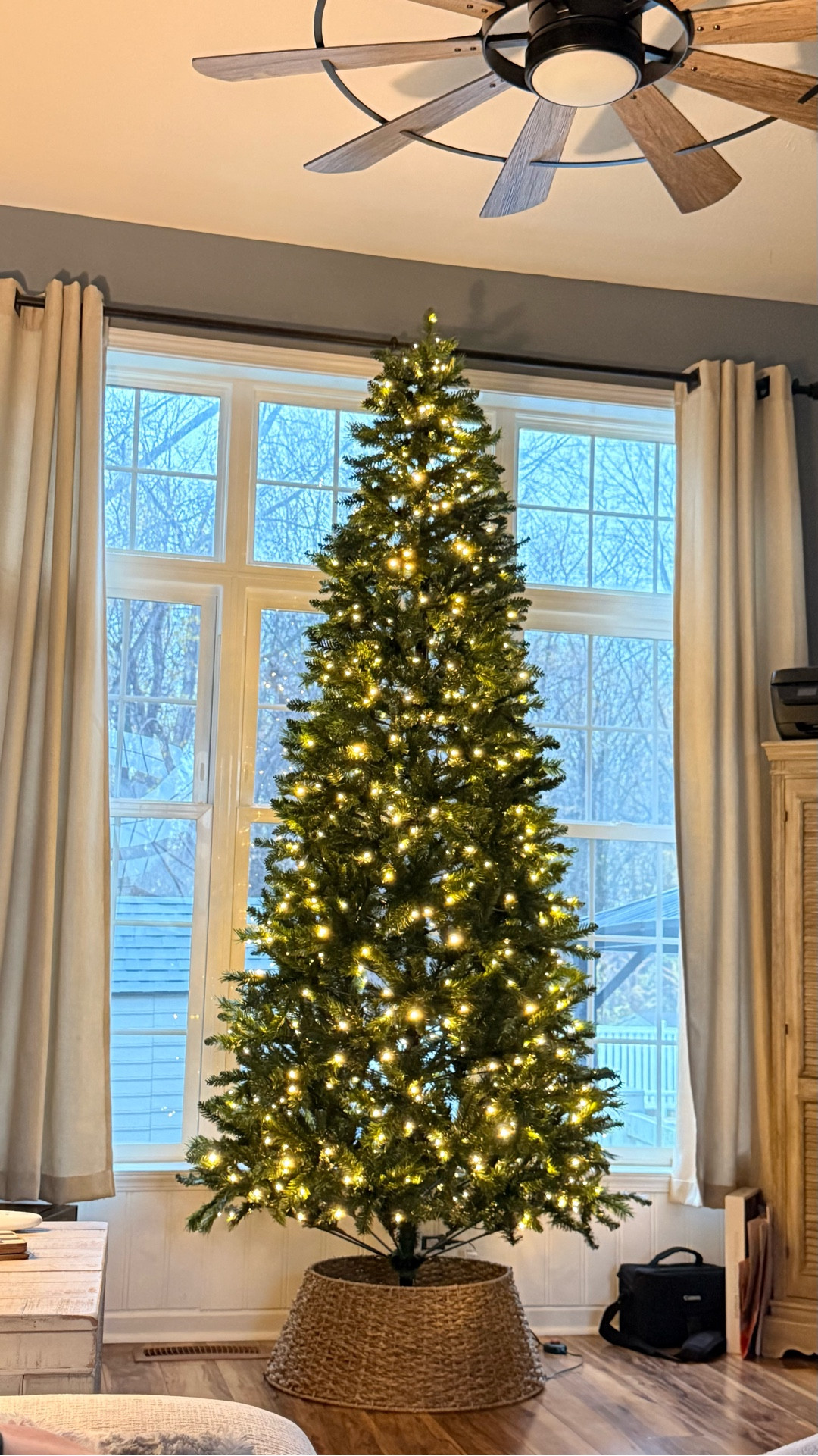 9 ft Pre-lit LED Christmas Tree. Use foot pedal to choose between warm white, multicolor, or blinking both  

#LTKHoliday #LTKSaleAlert #LTKSeasonal