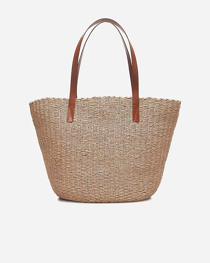 Woven straw market tote | J.Crew US