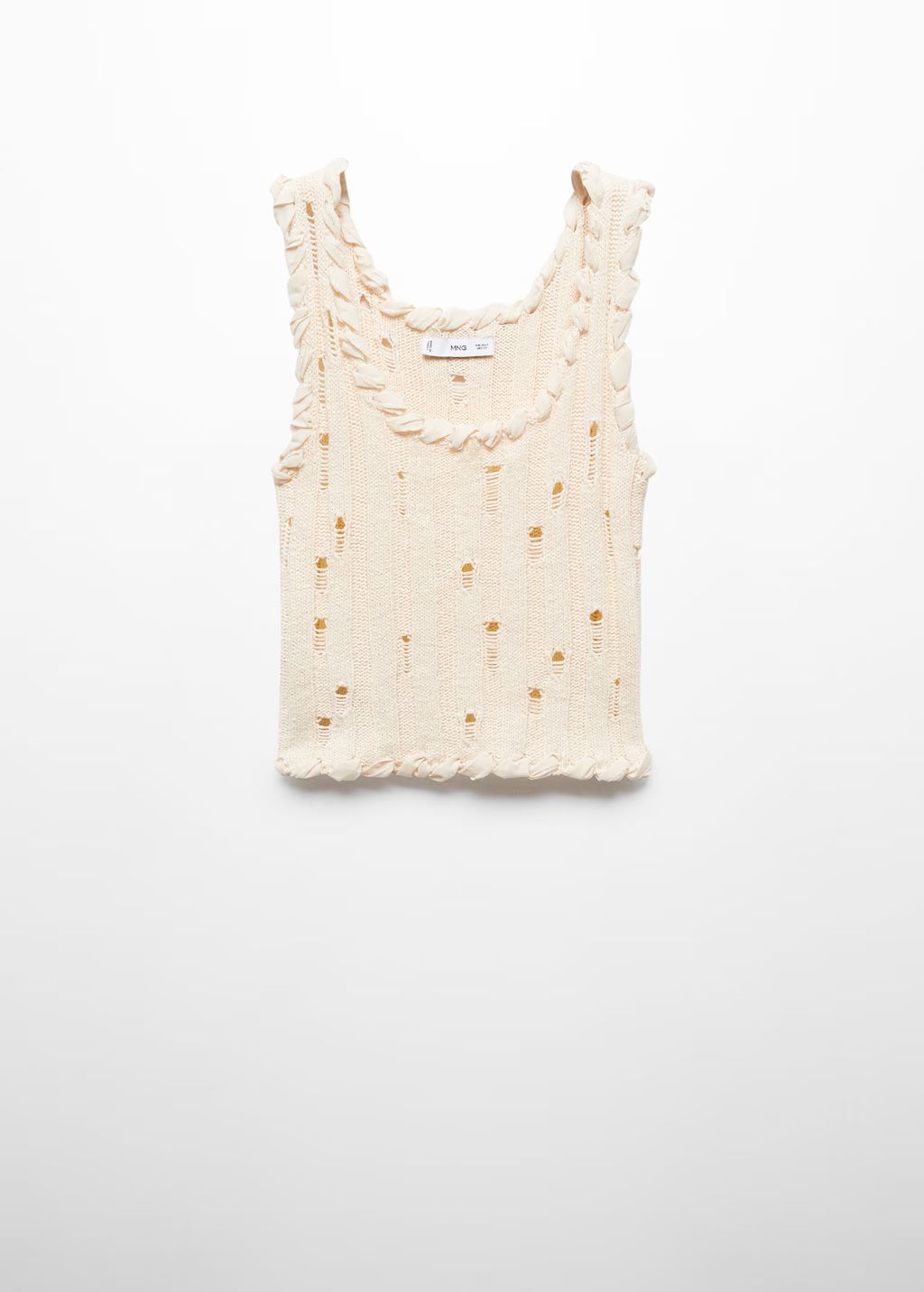 Ripped cotton sweater -  Women | Mango USA | MANGO (US)