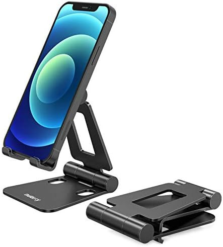 Nulaxy A4 Cell Phone Stand, Fully Foldable, Adjustable Desktop Phone Holder Cradle Dock Compatibl... | Amazon (US)