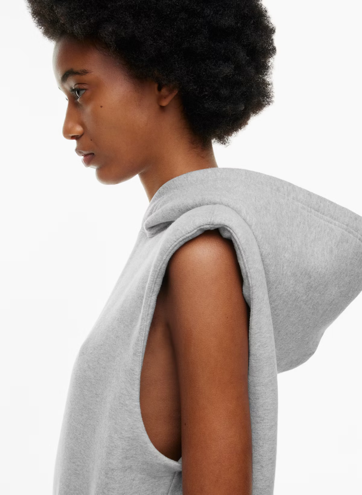 COZY FLEECE BOYFRIEND SHOULDER PAD HOODIE | Aritzia