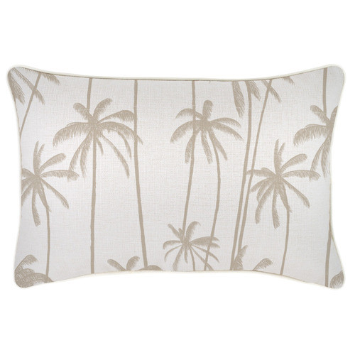Escape to Paradise Tall Palms Piped Rectangular Outdoor Cushion | Temple & Webster | Temple & Webster AU