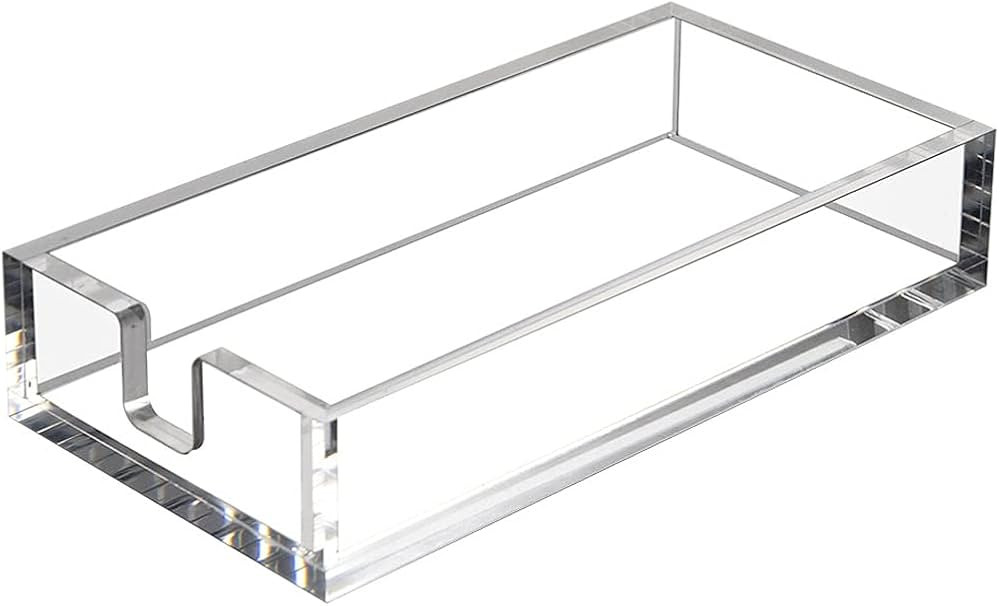 HIIMIEI Acrylic Napkin Holder for Bathroom, Acrylic Guest Towel Holder, Bathroom Napkins Guest Di... | Amazon (US)