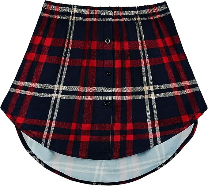 OBBUE Women's Mini Adjustable Shirt Extender Removable Layering Half Length Underskirt with Butto... | Amazon (US)