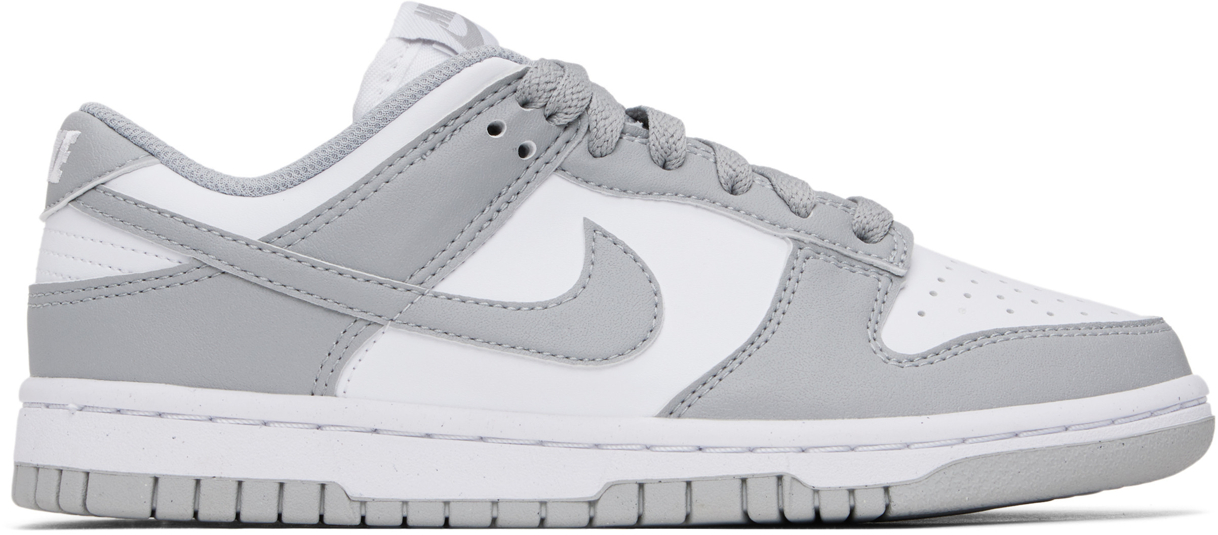 Nike White & Gray Dunk Low Next Nature Sneakers | SSENSE