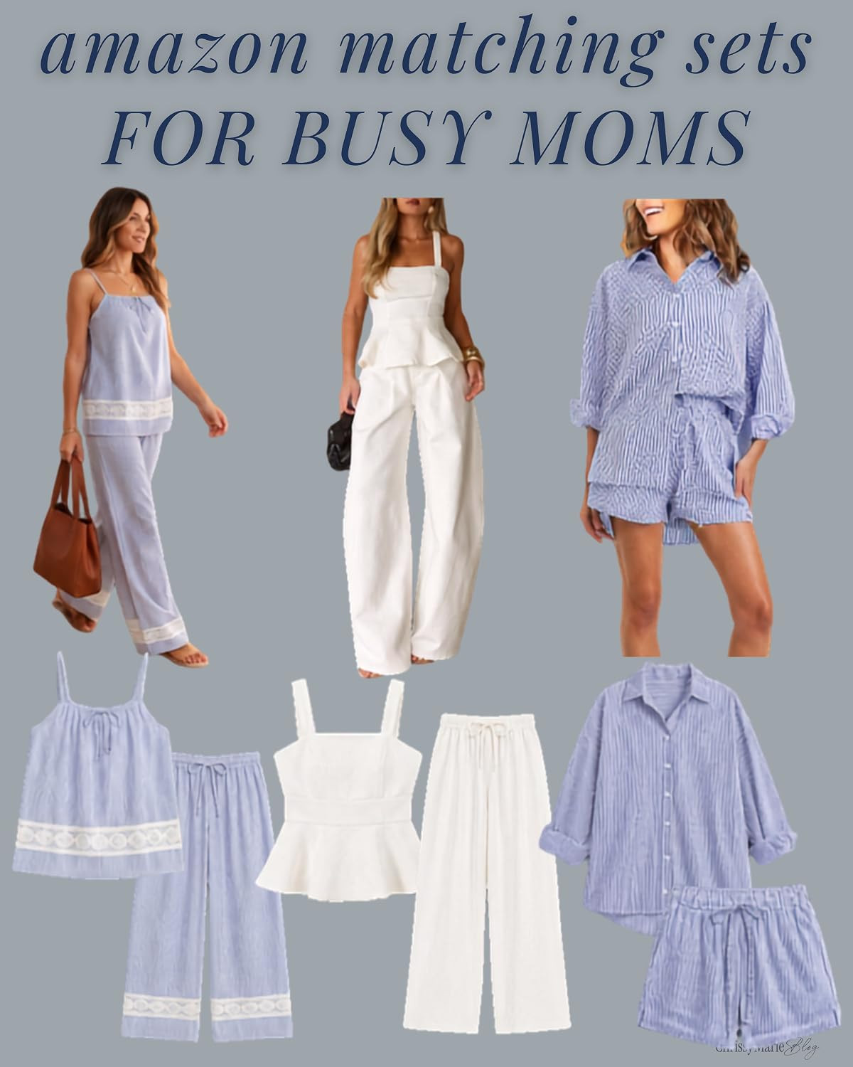 Amazon matching sets for busy moms because deciding what to wear should be the easiest part of your day. Throw one on, add sneakers or sandals, and you're out the door looking put together in under two minutes. 

 #LTKgrwm #LTKootd #LTKmomlife