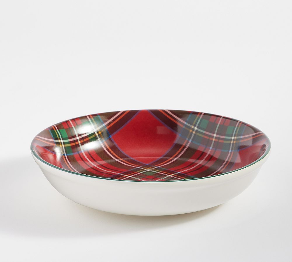 Stewart Plaid Cereal Bowls, Set of 4 - Red | Pottery Barn (US)