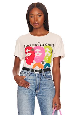 DAYDREAMER Rolling Stones Boyfriend Tee in Dirty White from Revolve.com | Revolve Clothing (Global)