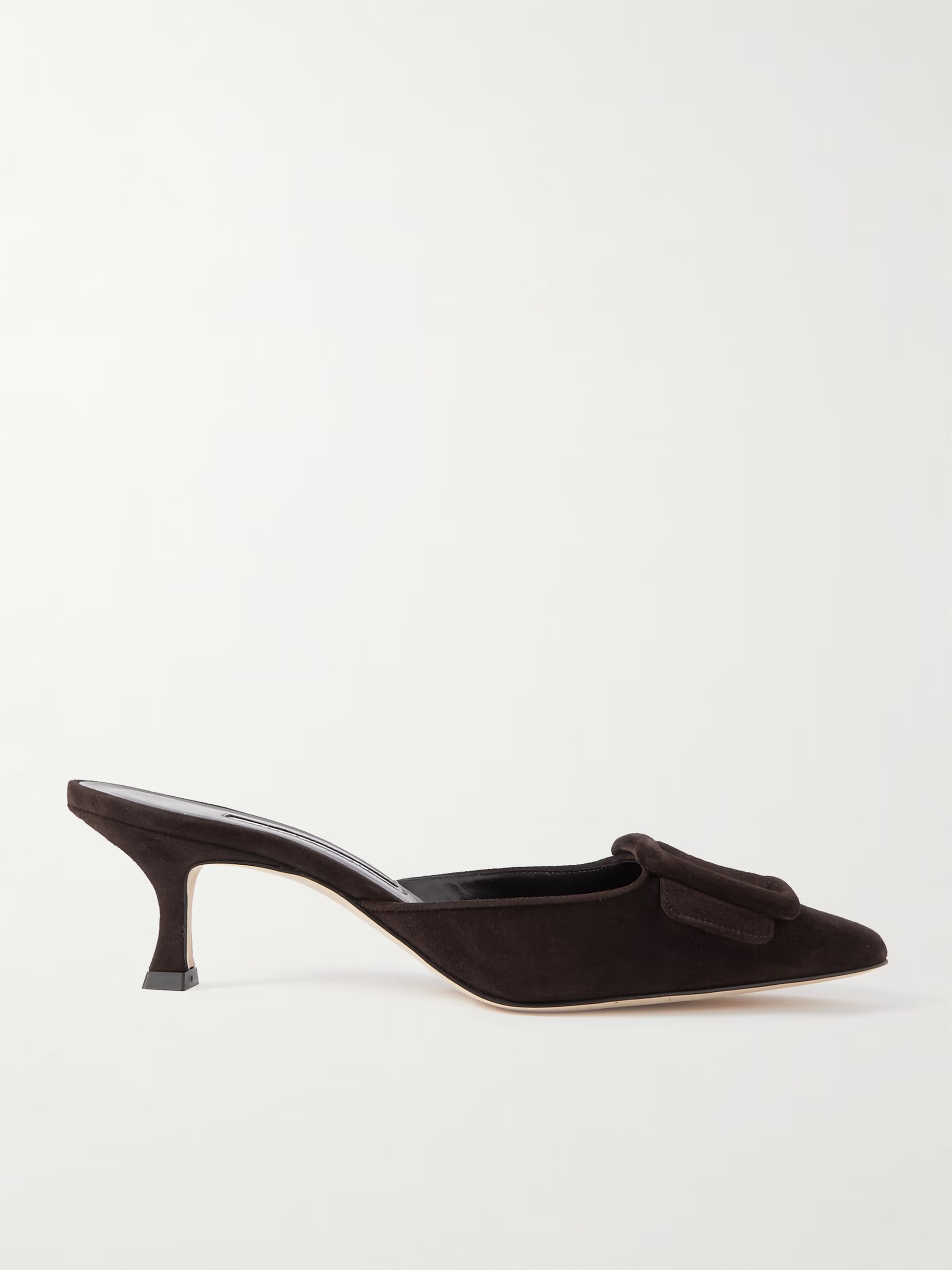 Maysale 50 buckled suede mules | NET-A-PORTER (US)