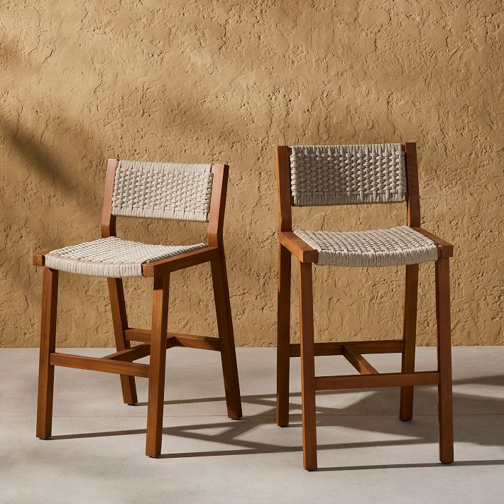 Catania Outdoor Rope Bar & Counter Stools | West Elm (US)