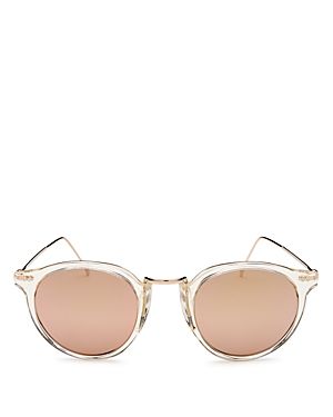 Illesteva Portofino Mirrored Round Sunglasses, 48mm | Bloomingdale's (US)