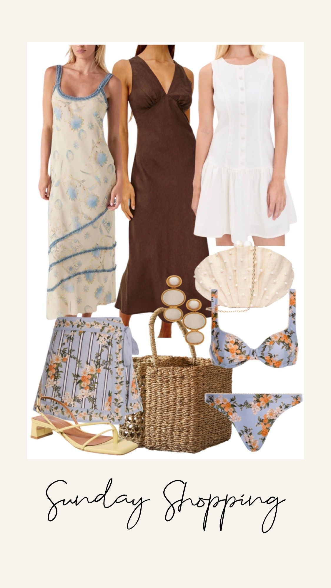 Sunday Shopping top 10. Summer outfit ideas. Swimwear. Cover-up. Picnic basket. Vacation outfits. 4th of July outfit.

#LTKgrwm #LTKSwim #LTKTravel