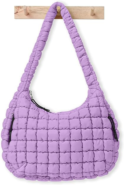 Womens' Lightweight Quilted Carryall GYM Tote Bag Puffer Crossbody Bag Soft Puffy Boho Handbags B... | Amazon (US)