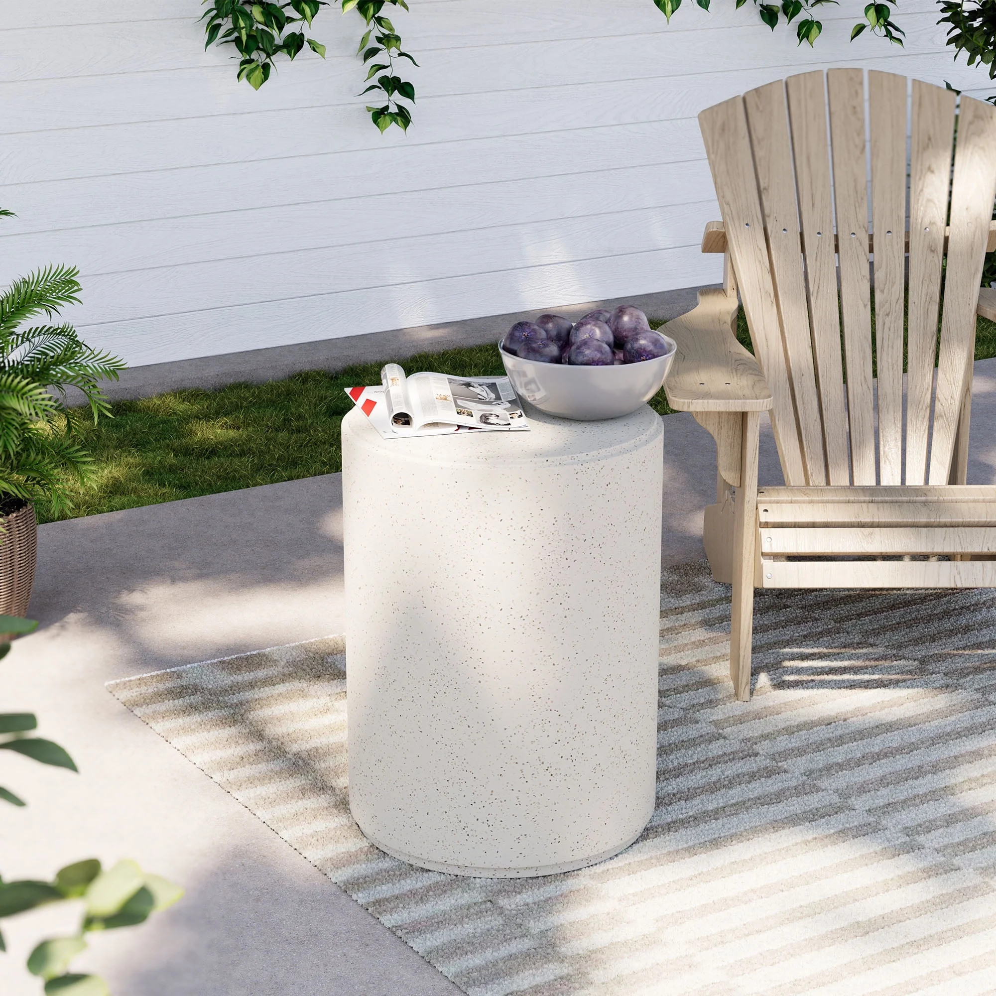 COSIEST 21'' Outdoor Side Table, Concrete End Table - Walmart.com | Walmart (US)