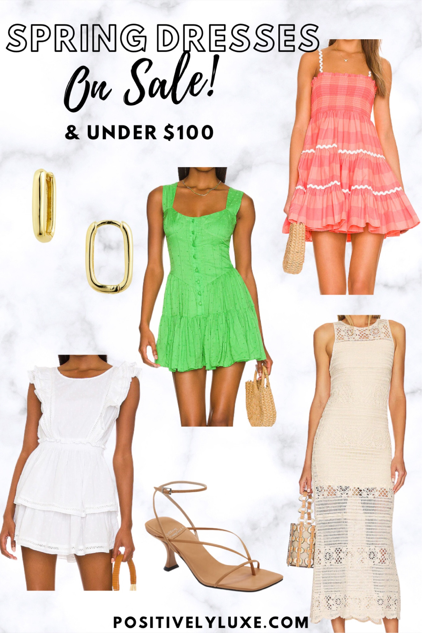 Spring dresses on sale & under $100 at Revolve! Easily style with gold hoops and mini wrap heels  

#LTKSeasonal #LTKstyletip #LTKsalealert