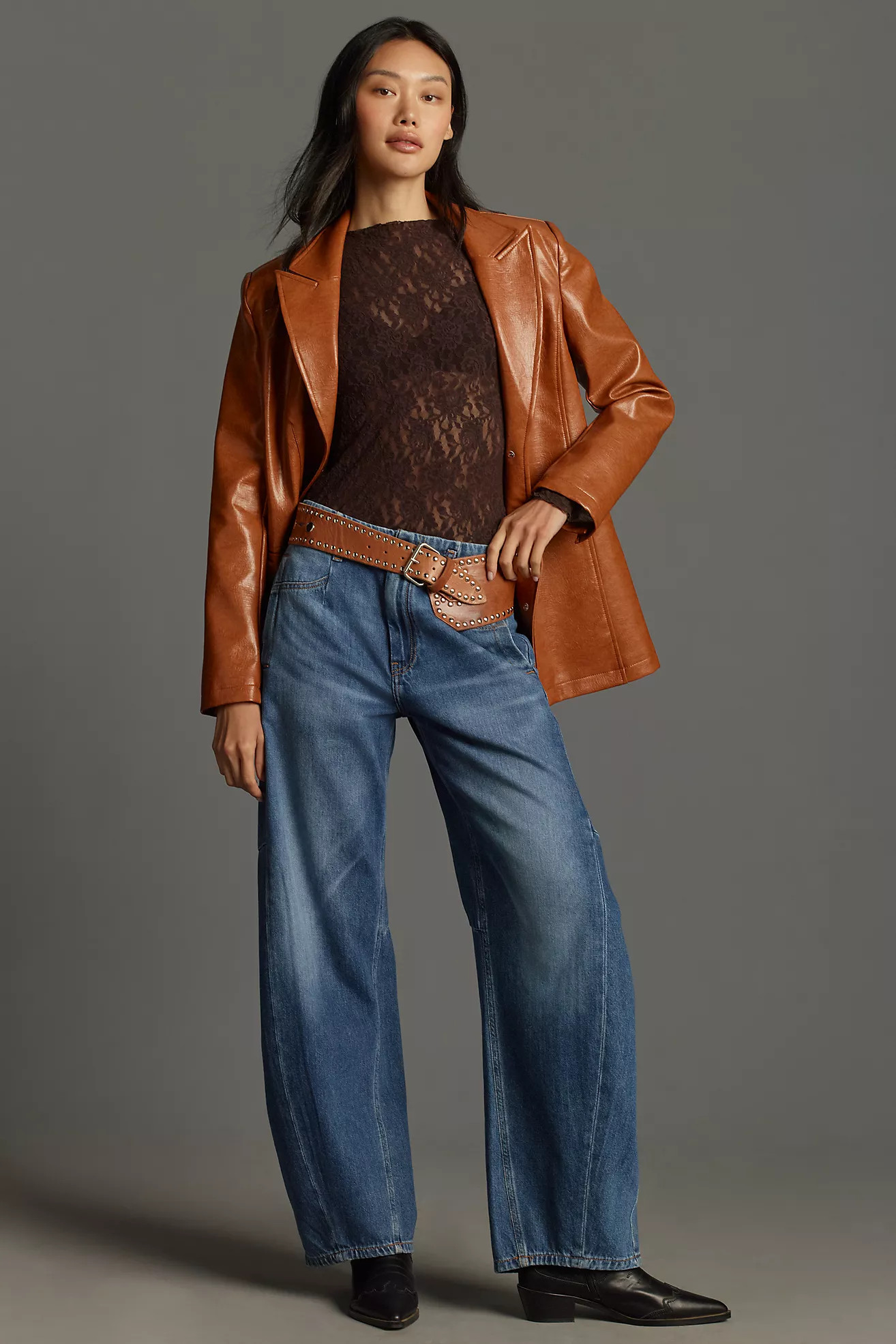 The Georgia Full-Length High-Rise Barrel Jeans by Pilcro | Anthropologie (US)