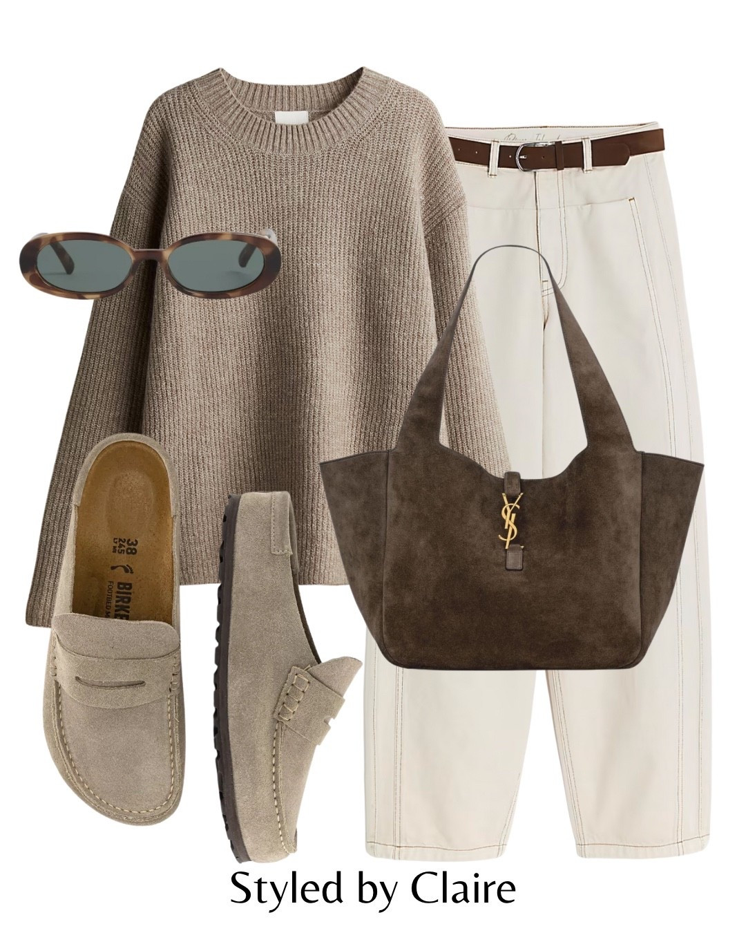 BIRKENSTOCK NAPLES STYLING🐻
Tags: suede taupe flats mules loafers bag ysl tote barrel jeans H&M knit sweater jumper oversized comfy everyday busy mum outfit fashion inspo ideas capsule wardrobe basics city break autumn transitional style

#LTKshoes #LTKbag #LTKstyletip