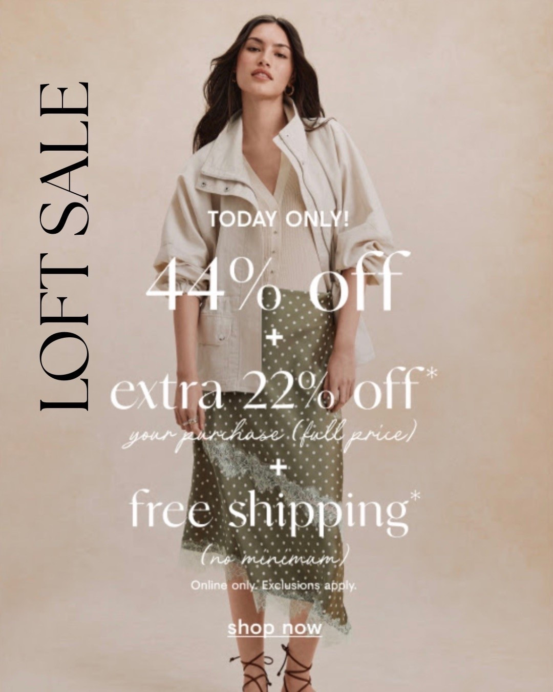 ‼️ SALE at LOFT ‼️ Save 44% + an additional 22% OFF your favorites!!! FREE SHIPPING too!!
They sell Petite sizing too!!

#LTKgrwm #LTKSaleAlert #LTKPetite

https://liketk.it/6ksJL
