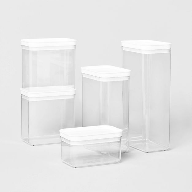 5pc Airtight Canister Set White - Brightroom™ | Target