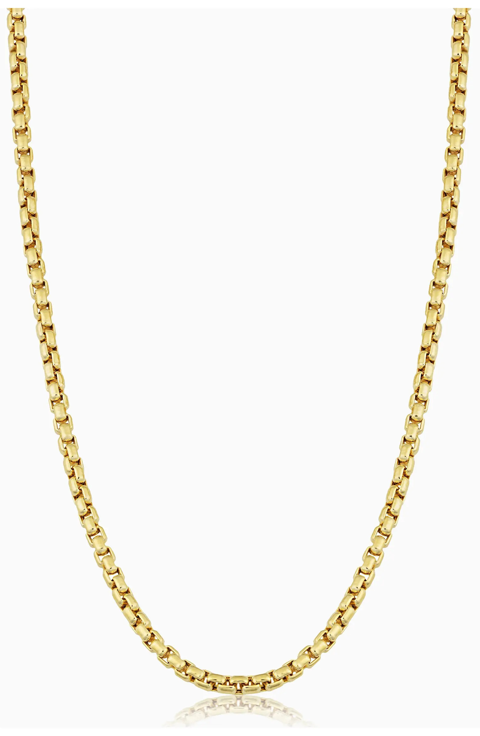 Men's Round Bodega Box Chain in 14K Gold | Nordstrom