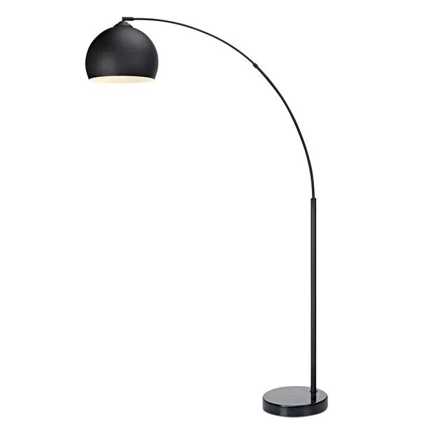 Teamson Home Arquer Arc 66.93" Metal Floor Lamp with Bell Shade, Black - Walmart.com | Walmart (US)