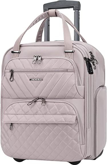 KROSER Carry On Underseat Multi-functional, 16-inch Underseater Lightweight Overnight Suitcase for W | Amazon (US)