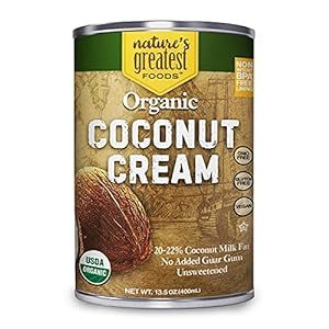 Organic Coconut Cream by Nature’s Greatest Foods - 13.5 Oz - No Guar Gum, No Preservatives – ... | Amazon (US)