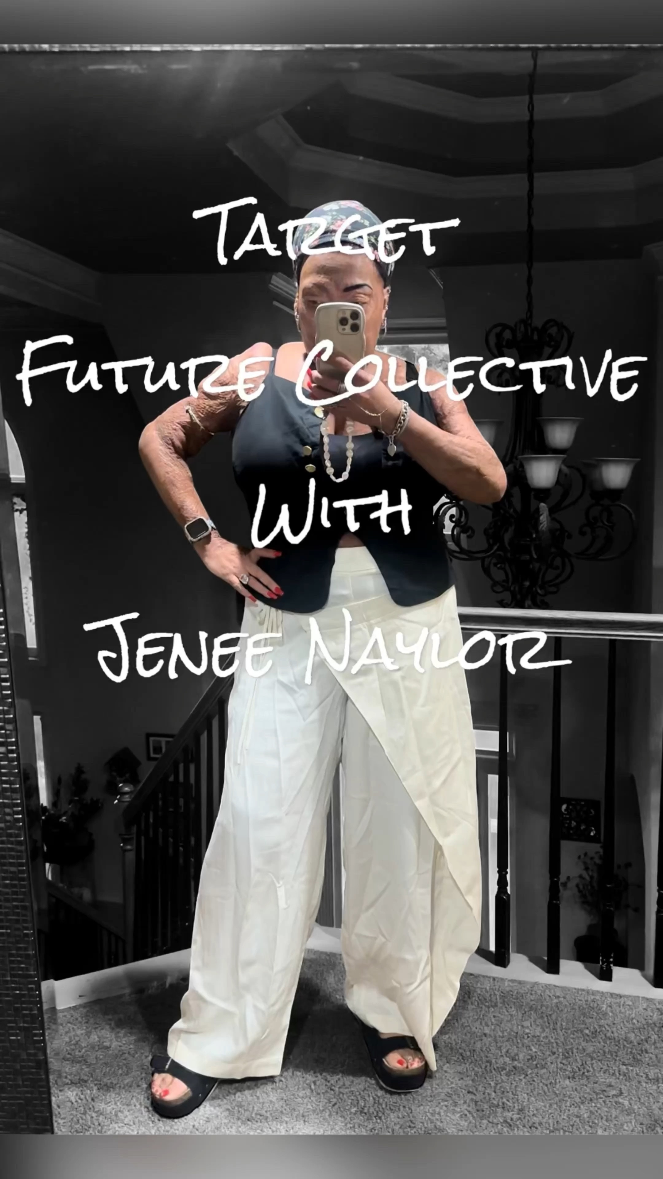 Trying on my new black peplum top and cream sarong wide leg pants from the Target Future Collection with Jenee Naylor.✨ 

I am wearing an XXL in the pants and I would normally be an XL. They’re a great length - I’m 5’7”.

The top is a problem size wise, but it looks so nice that I just want to find a way to make it work ! You would need to size up approximately 3 sizes if you are busty. I only sized up 2 and I could button it, but it would explode 🤯 

resort wear, dinner pants, sarong, square neck top, target circle week

#LTKSummerSales #LTKVideo #LTKWorkwear