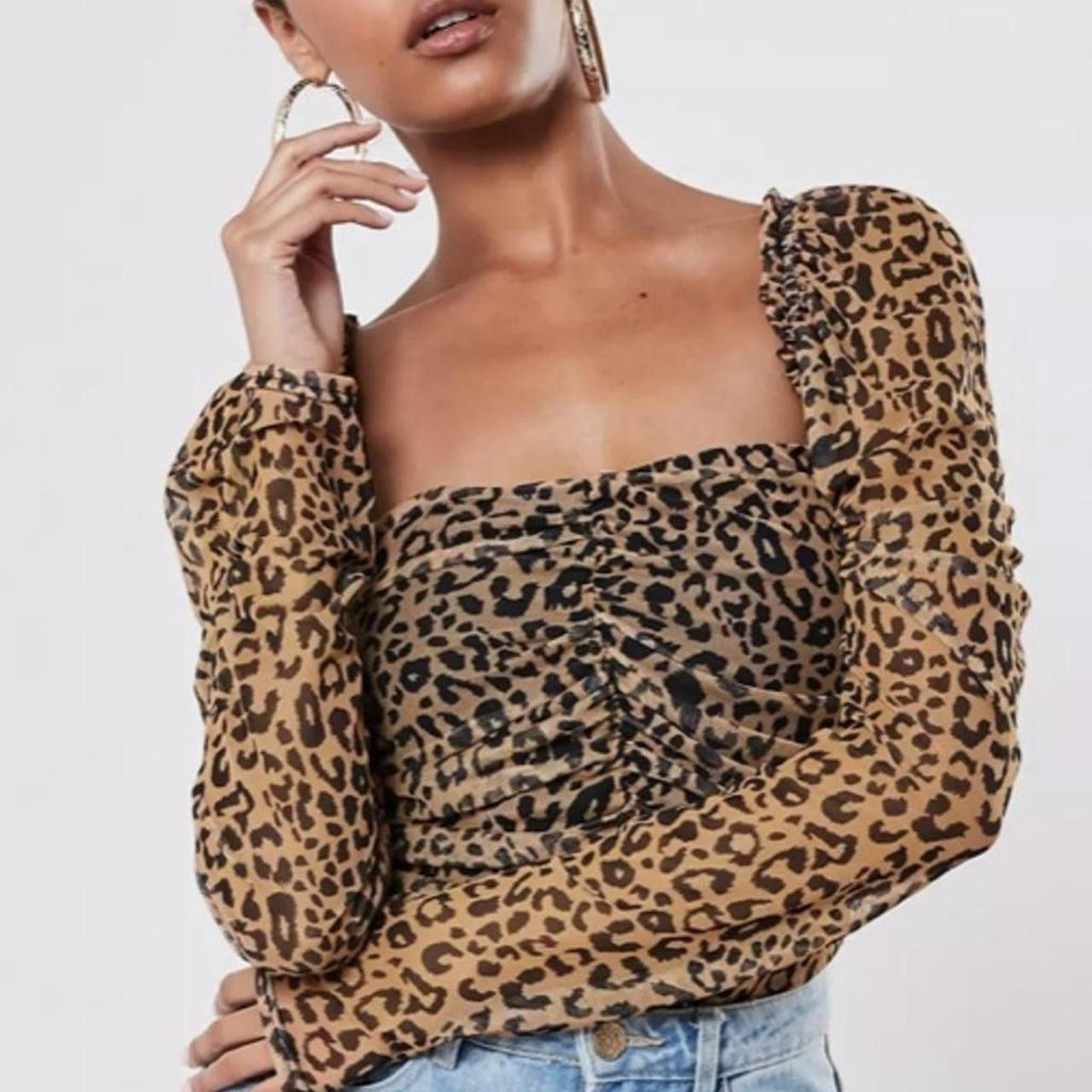 Missguided Women's Blouse - Multi/Brown - S | Depop US