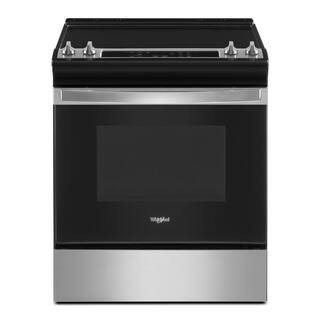 Whirlpool 4.8 cu. ft. 4 Burner Element Single Oven Electric Range in Stainless Steel WEE515S0LS -... | The Home Depot