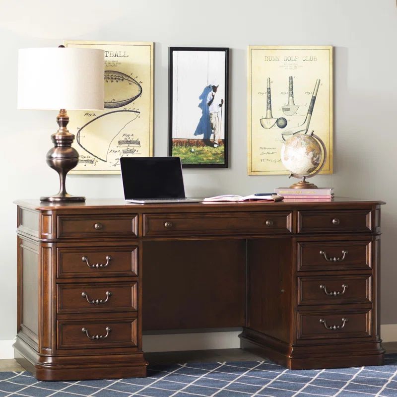 Aciel Solid Wood Executive Desk | Wayfair North America