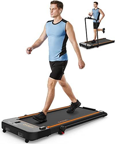 UREVO 2 in 1 Under Desk Treadmill, 2.5HP Folding Electric Treadmill Walking Jogging Machine for Home | Amazon (US)
