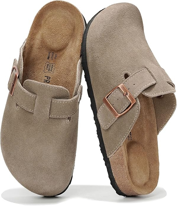Project Cloud 100% Genuine Leather Footbed Clogs for Women - Memory Foam Arch Support Slippers fo... | Amazon (US)