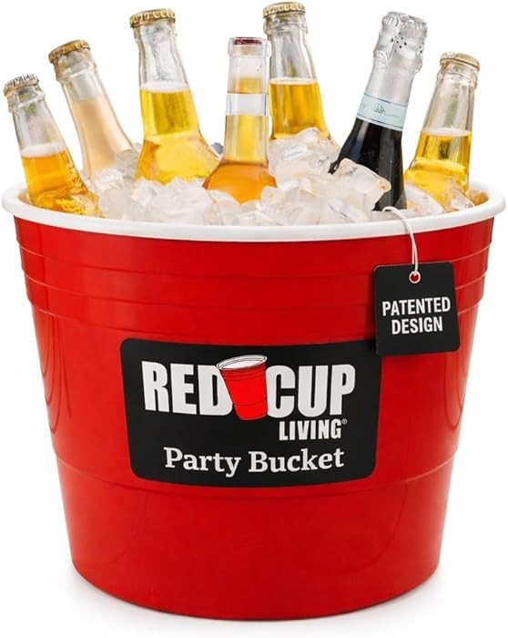 Large Party Ice & Beverage Tub, Durable Plastic Drink Cooler for Parties, Bar & Kitchen, Christma... | Amazon (US)