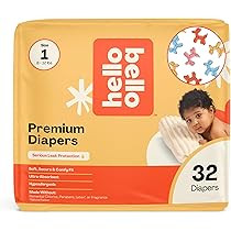 Hello Bello Premium Diapers Size 1 (8-12 lbs), Balloon Buddies Designs, 32ct Jumbo Pack | Amazon (US)