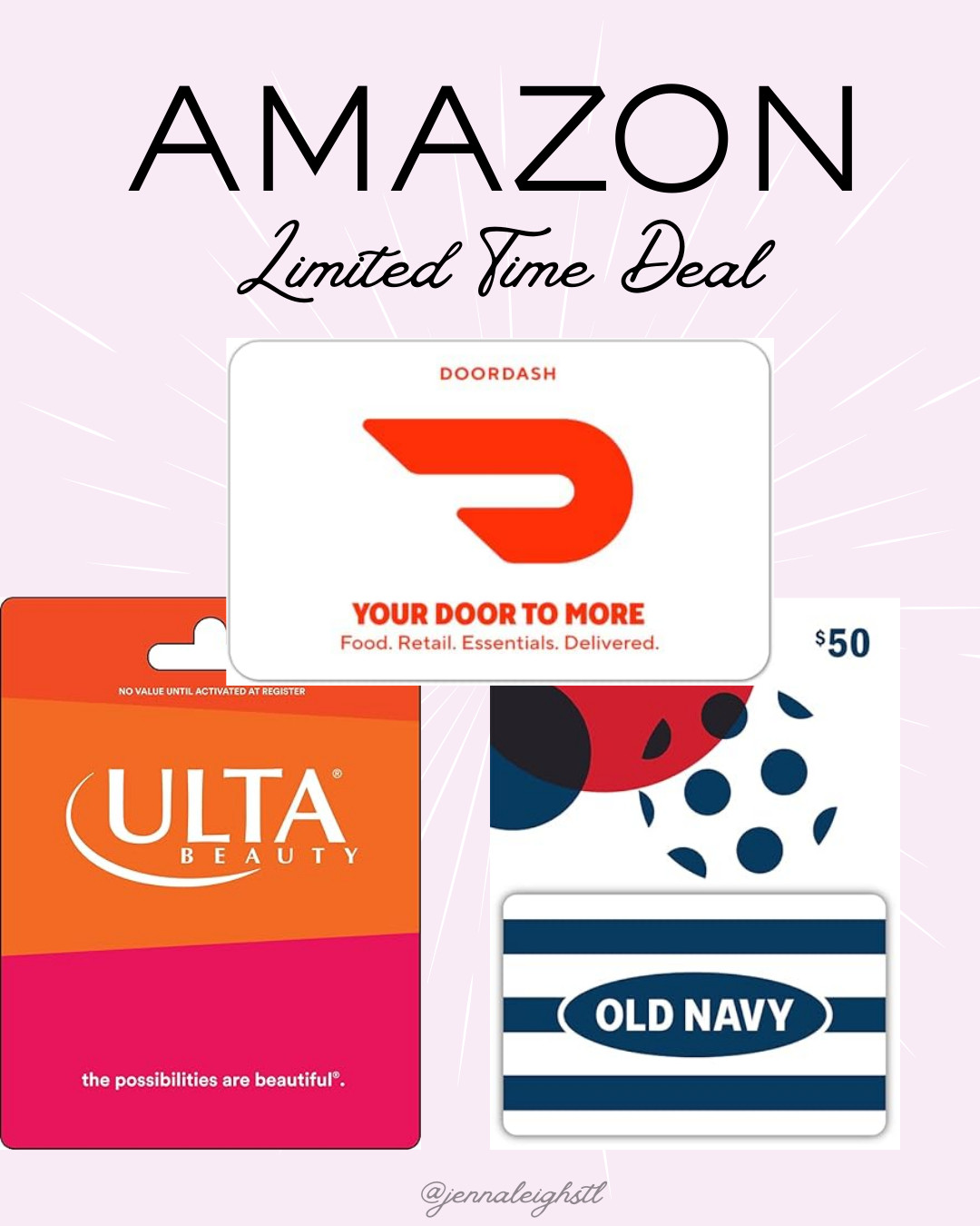 Easy savings alert. Amazon limited time deals on select gift cards. 

 #LTKselfcare #LTKSaleAlert #LTKBeauty
