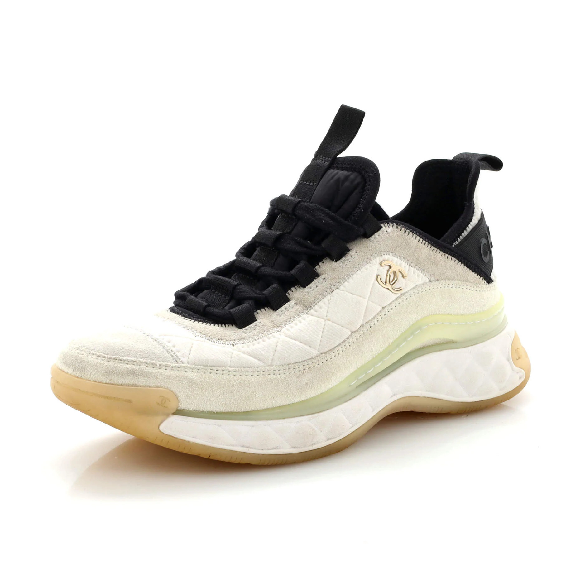 Women's CC Cap Toe Logo Sneakers Suede and Mixed Fibers | Shop Simon