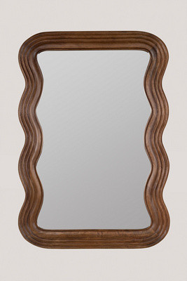 Frances Mango Wood Wiggle Frame Wall Mirror | Anthropologie (UK)