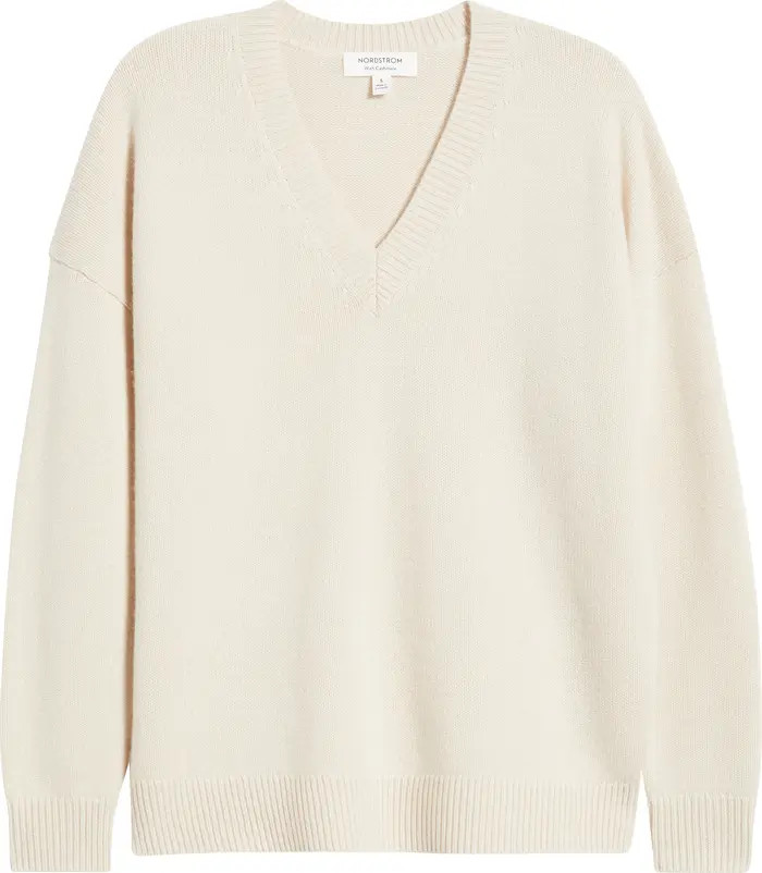 V-Neck Wool & Cashmere Sweater | Nordstrom