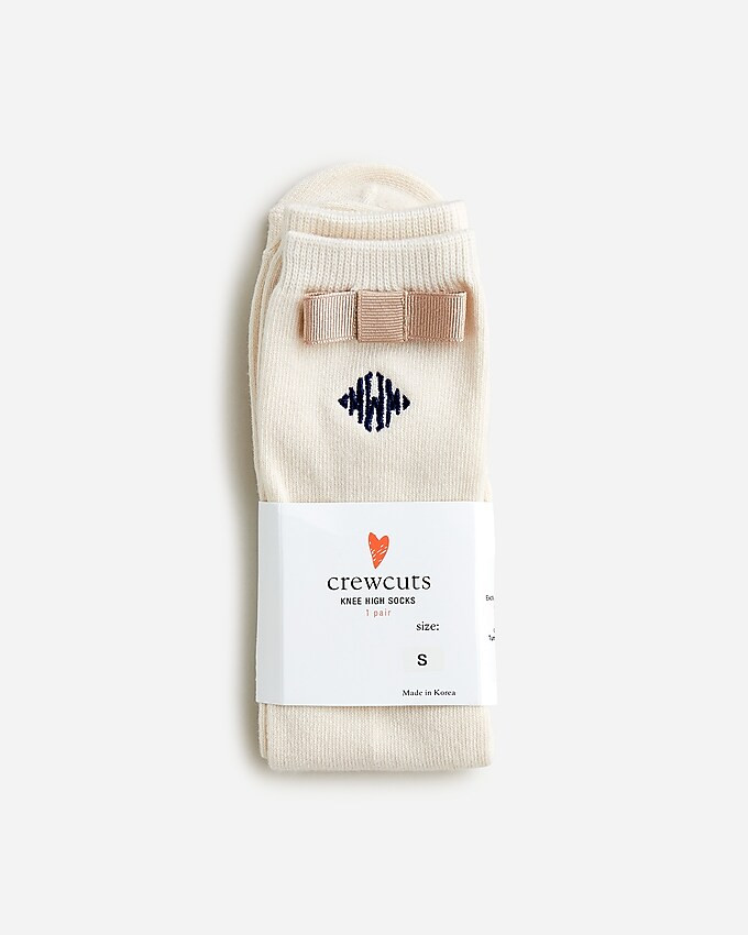 Girls' grosgrain bow knee-highs | J. Crew US