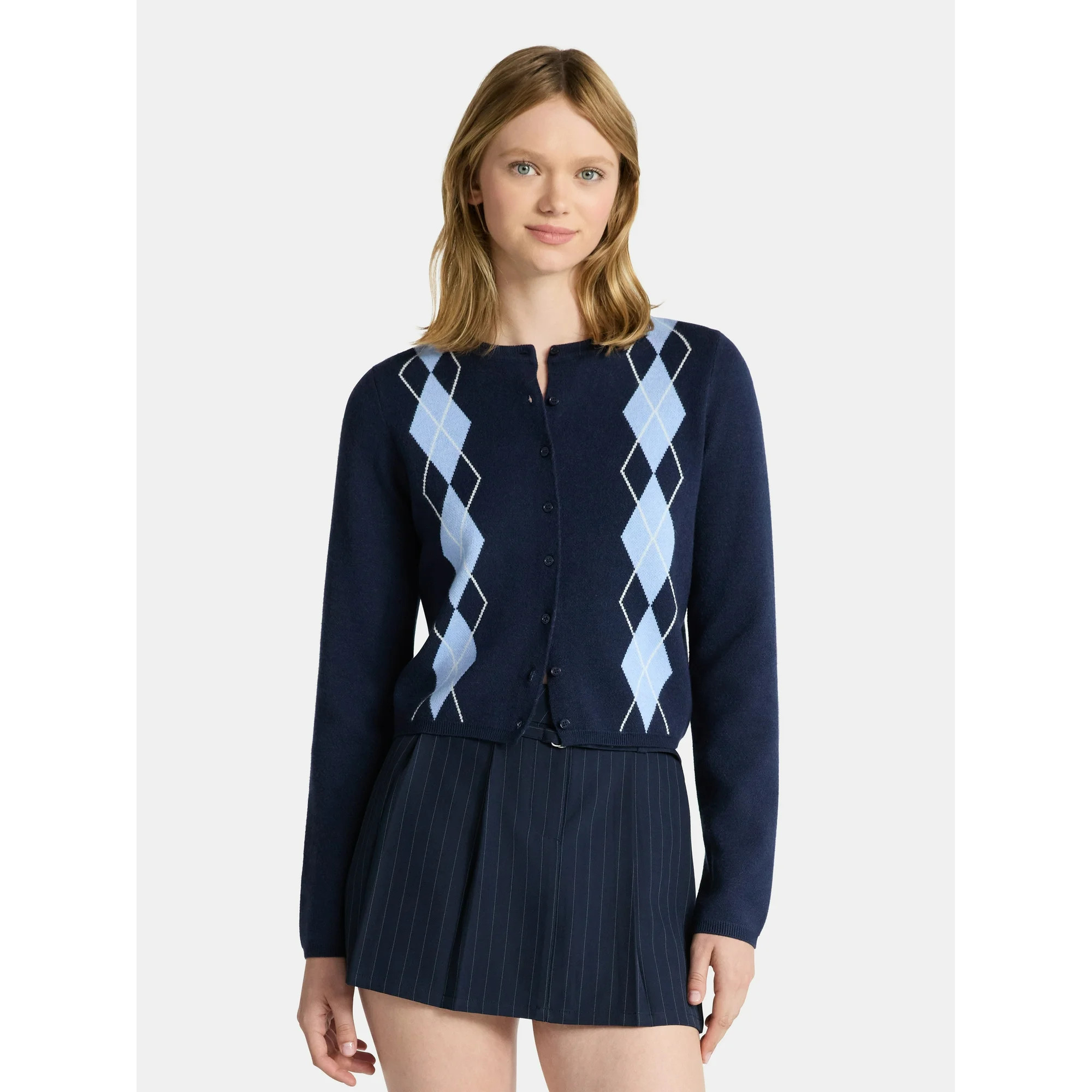 No Boundaries Button-Front Cardigan, Women's | Walmart (US)