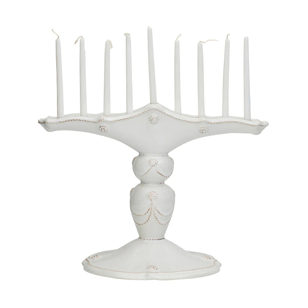 Berry and Thread Whitewash Menorah | Over The Moon