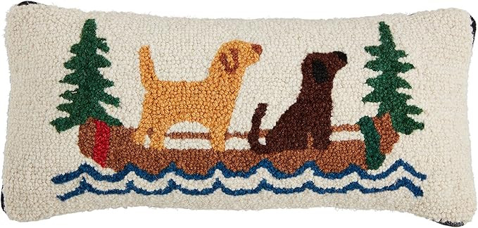 Mud Pie Canoe Hook Wool Pillow | Amazon (US)