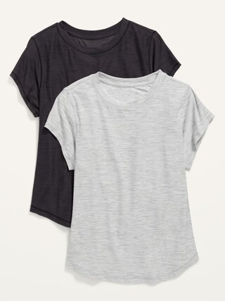 Breathe ON Crew-Neck Slub-Knit T-Shirt 2-Pack for Women | Old Navy (US)